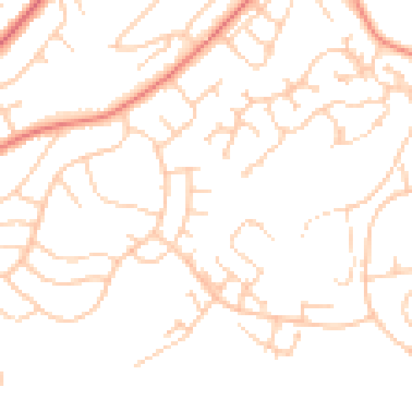 Daytime road noise heatmap for LS16 6DS