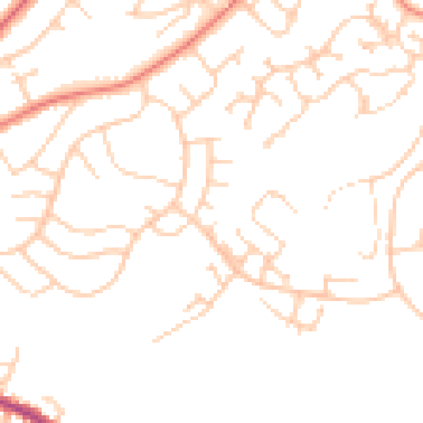 Daytime road noise heatmap for LS16 6DT