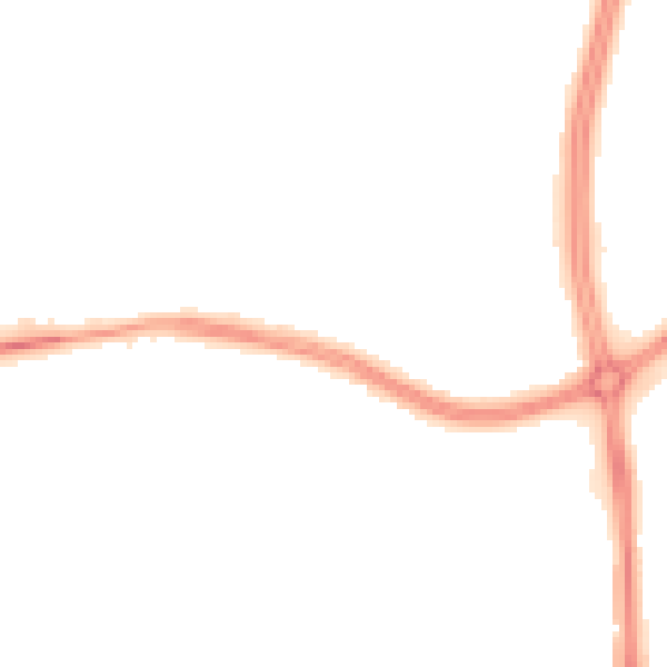 Night-time road noise heatmap for LS16 6EL