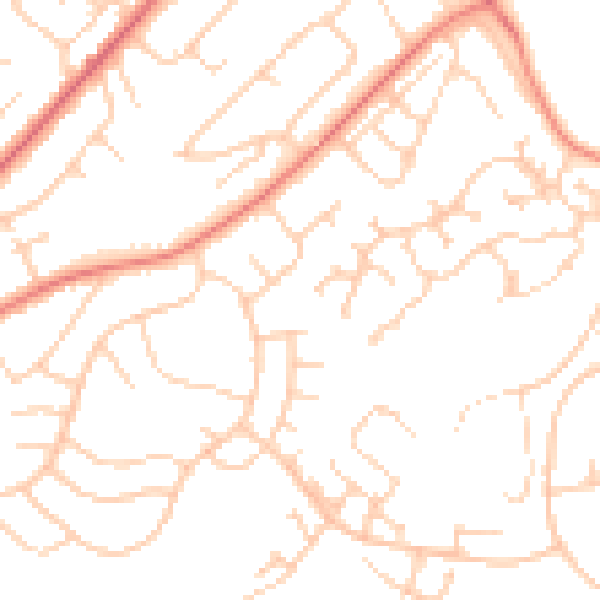 Daytime road noise heatmap for LS16 6FD