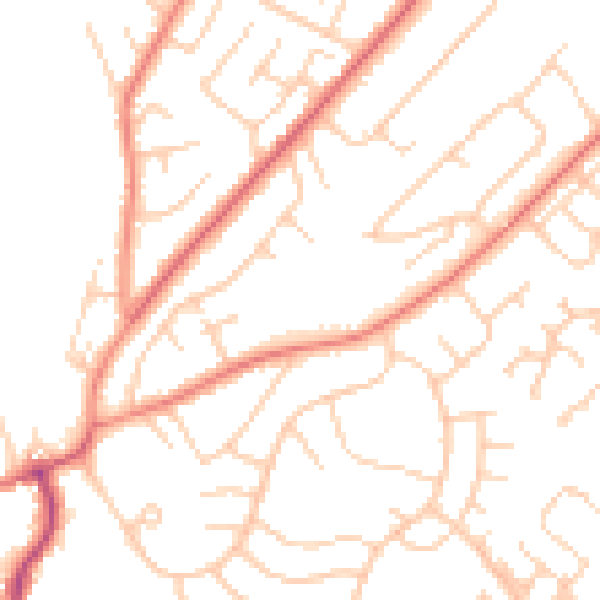 Daytime road noise heatmap for LS16 7BH