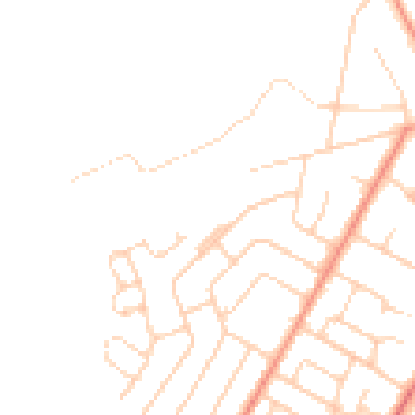 Daytime road noise heatmap for LS16 7FH