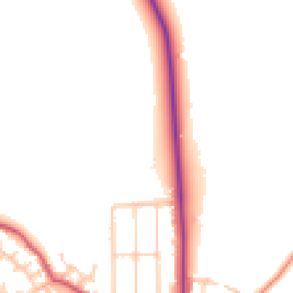 Daytime road noise heatmap for LS16 7FP