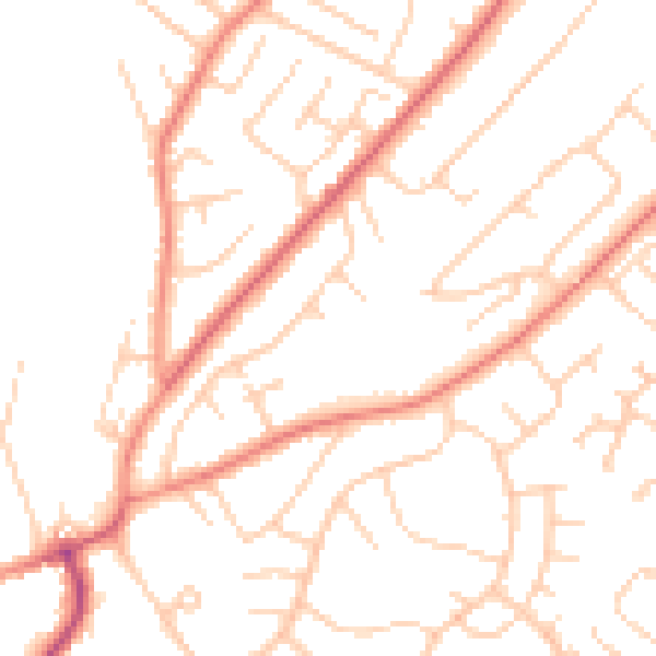 Daytime road noise heatmap for LS16 7LA
