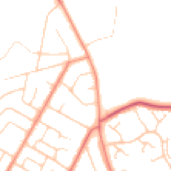 Daytime road noise heatmap for LS16 7LH