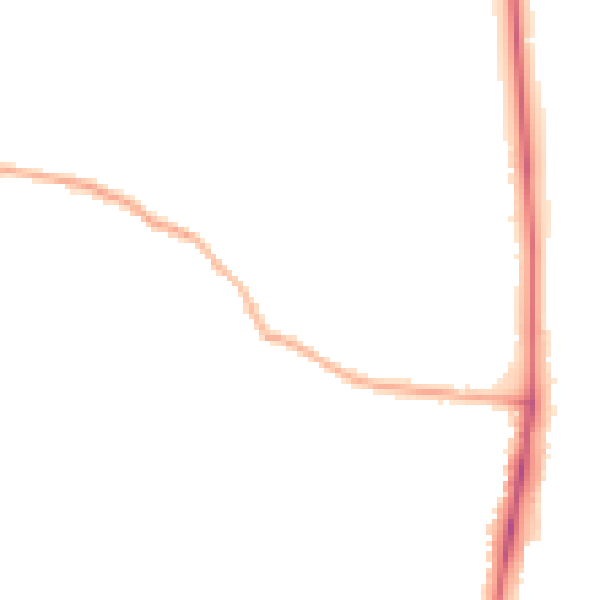 Night-time road noise heatmap for LS16 7TN