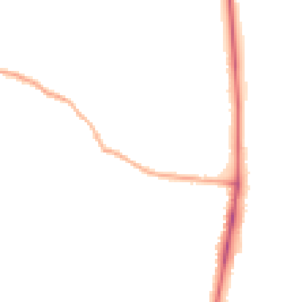 Night-time road noise heatmap for LS16 7TR