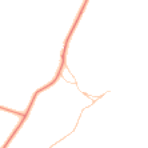 Daytime road noise heatmap for LS16 8AS