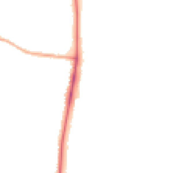 Night-time road noise heatmap for LS16 8DB