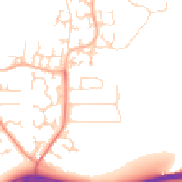 Daytime road noise heatmap for LS16 8ER