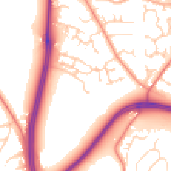 Daytime road noise heatmap for LS16 8FA