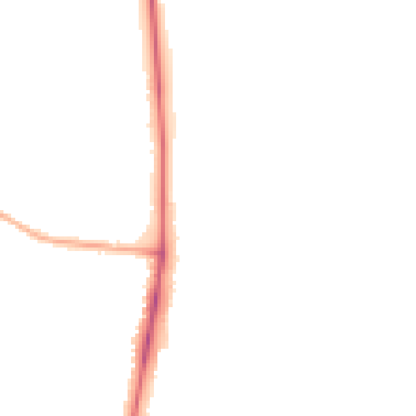 Night-time road noise heatmap for LS16 8FG