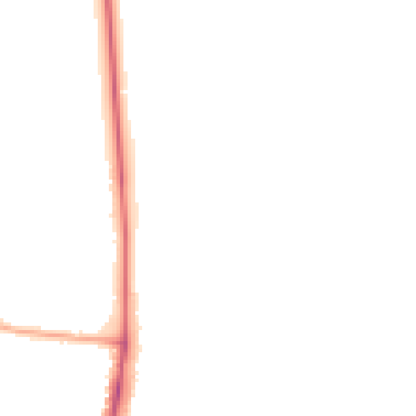 Night-time road noise heatmap for LS16 8GP