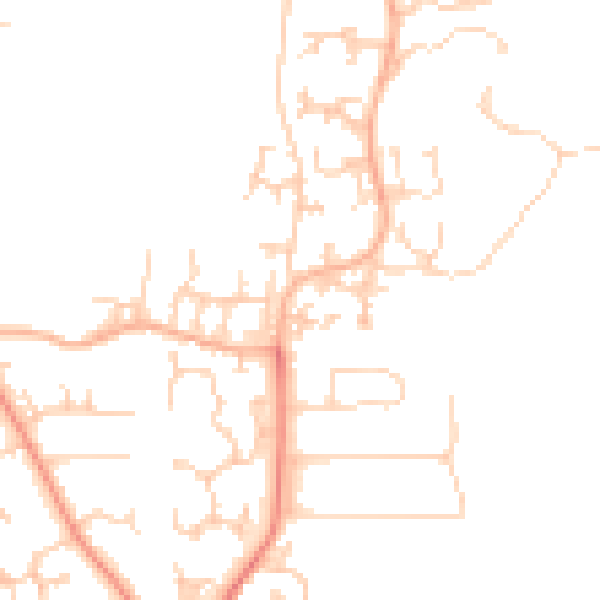 Daytime road noise heatmap for LS16 8JL
