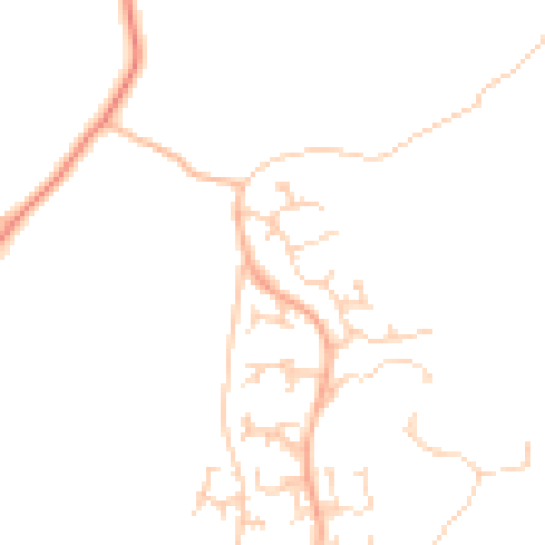 Daytime road noise heatmap for LS16 8JU