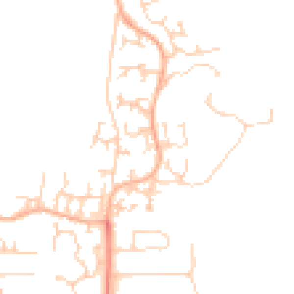 Daytime road noise heatmap for LS16 8LF