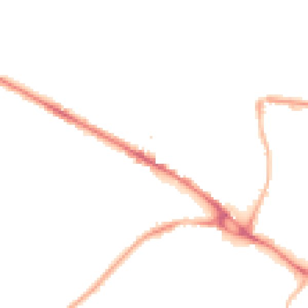 Night-time road noise heatmap for LS20 8AB