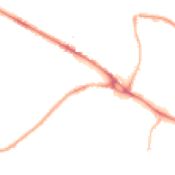Night-time road noise heatmap for LS20 8AR