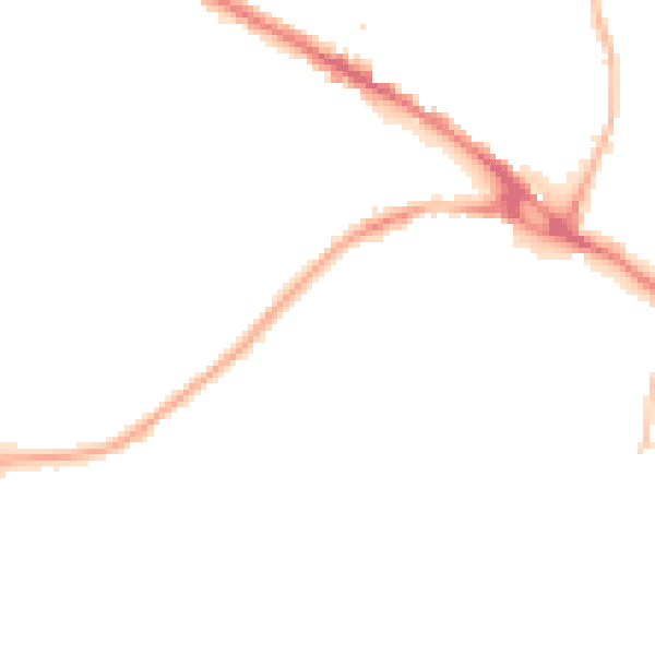 Night-time road noise heatmap for LS20 8AS