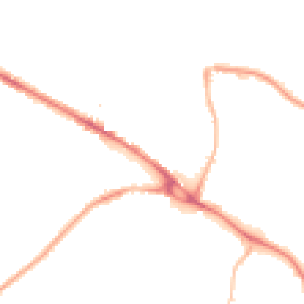Night-time road noise heatmap for LS20 8AW
