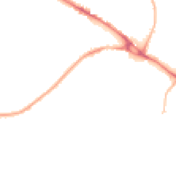 Night-time road noise heatmap for LS20 8AZ