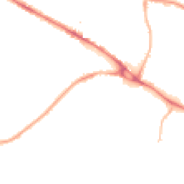 Night-time road noise heatmap for LS20 8BD