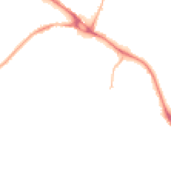 Night-time road noise heatmap for LS20 8BE