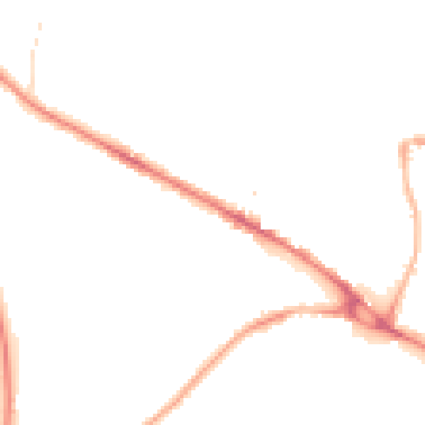 Night-time road noise heatmap for LS20 8BH