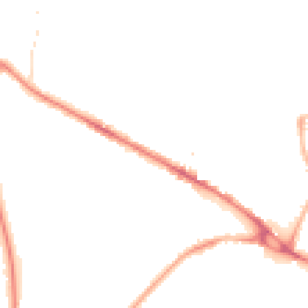 Night-time road noise heatmap for LS20 8BW