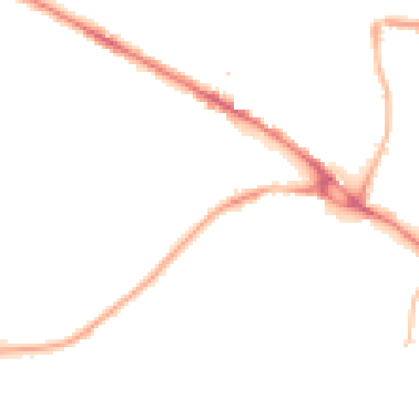 Night-time road noise heatmap for LS20 8DL