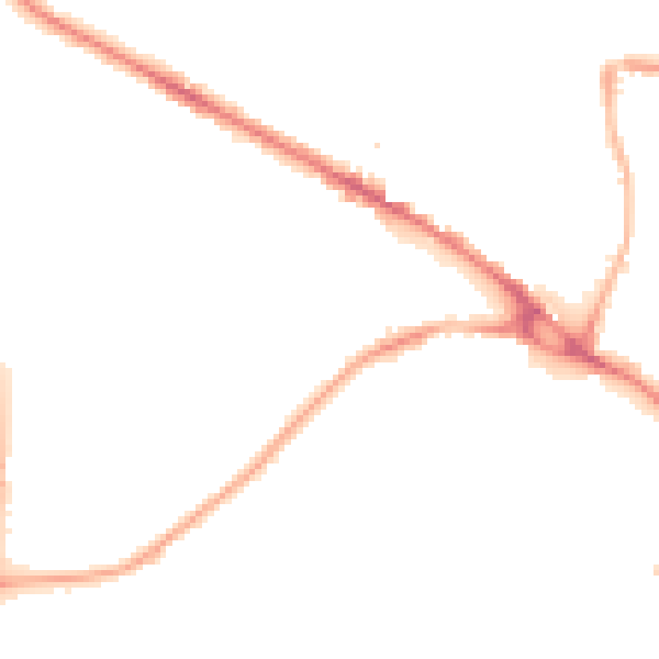Night-time road noise heatmap for LS20 8DN