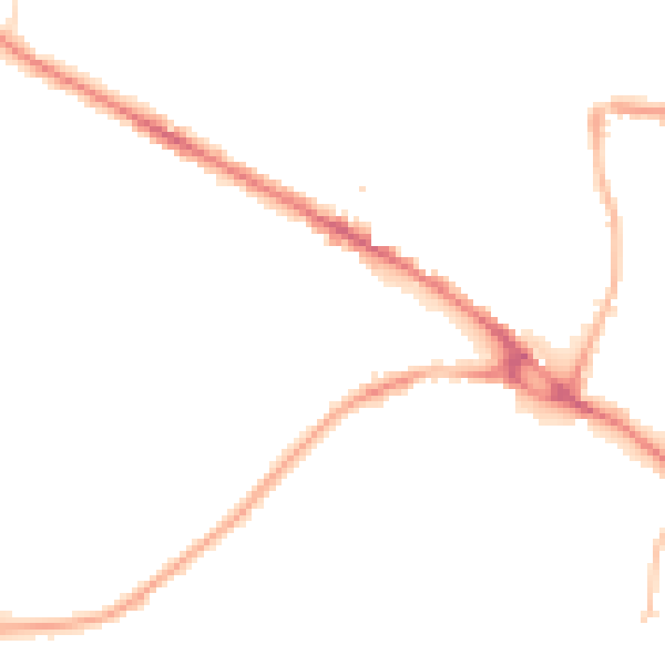 Night-time road noise heatmap for LS20 8DQ