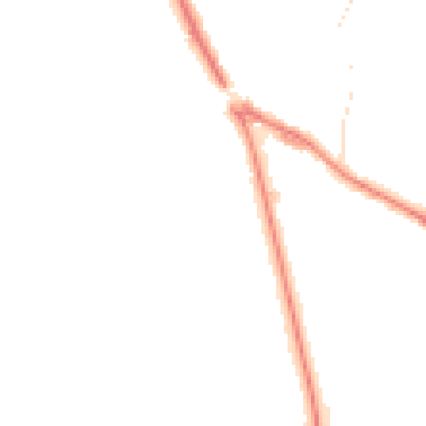 Night-time road noise heatmap for LS20 8JP
