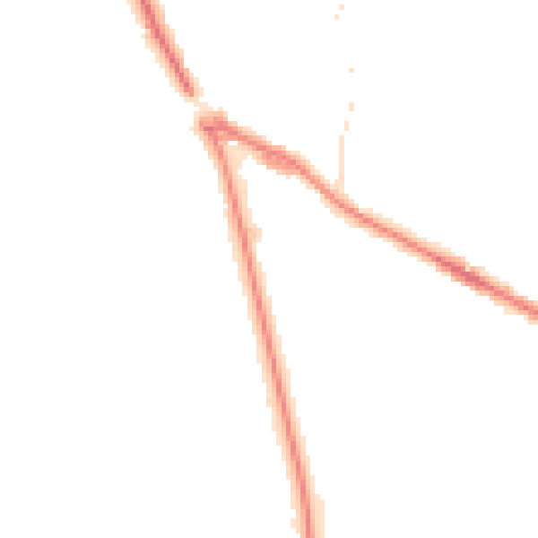 Night-time road noise heatmap for LS20 8NJ