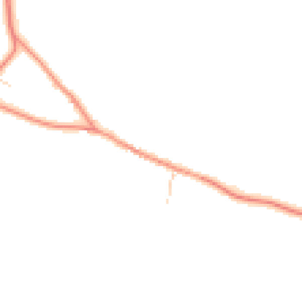 Daytime road noise heatmap for LS20 8NX
