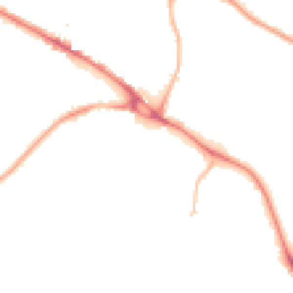 Night-time road noise heatmap for LS20 8QE