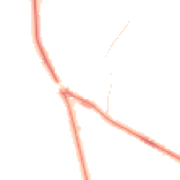 Night-time road noise heatmap for LS20 8QQ