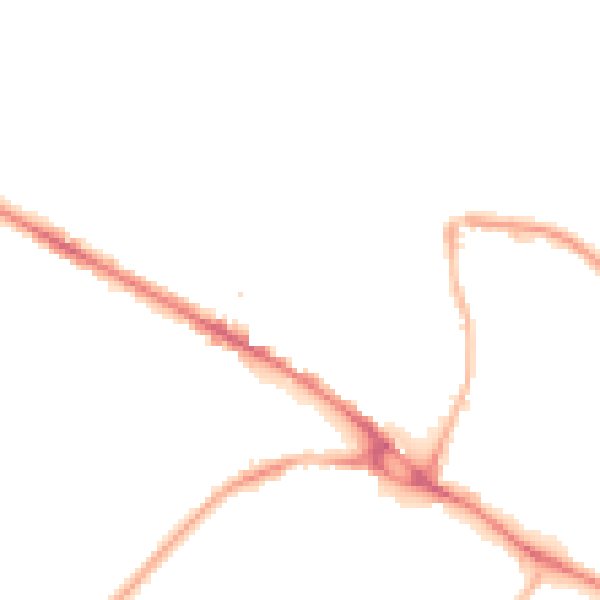 Night-time road noise heatmap for LS20 9AF