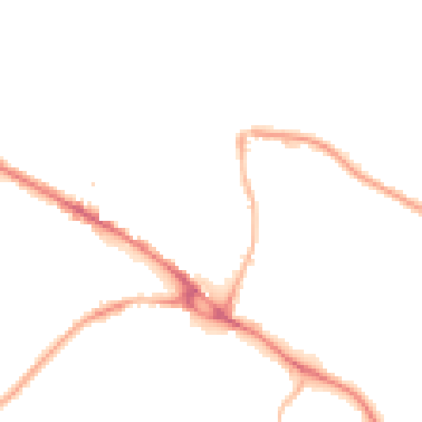 Night-time road noise heatmap for LS20 9FJ