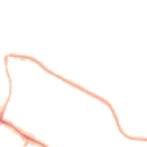 Night-time road noise heatmap for LS20 9JX