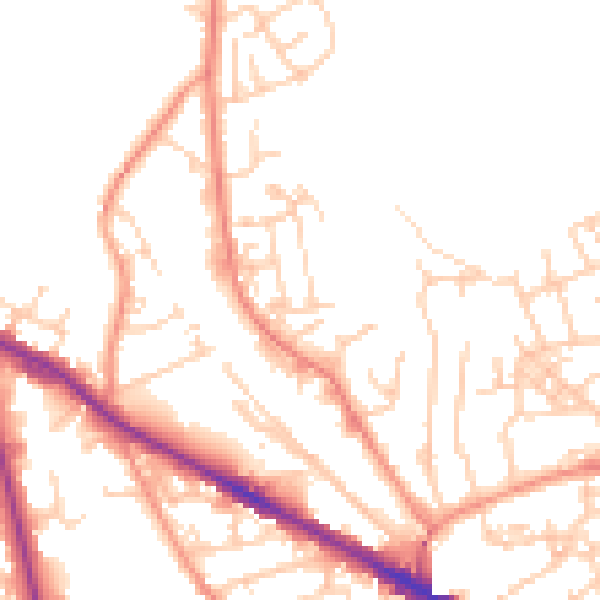 Daytime road noise heatmap for LS20 9PX