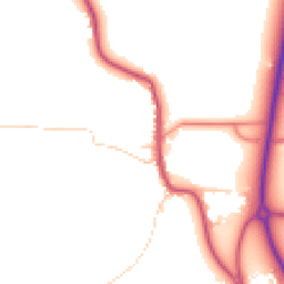 Daytime road noise heatmap for LS22 4ED