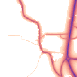 Daytime road noise heatmap for LS22 4EE