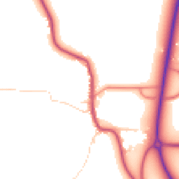 Daytime road noise heatmap for LS22 4EQ