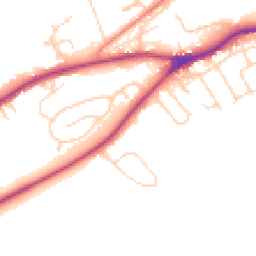Daytime road noise heatmap for LS22 5AA