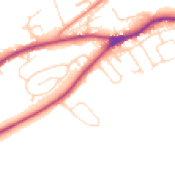 Daytime road noise heatmap for LS22 5AD