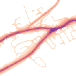 Daytime road noise heatmap for LS22 5AF