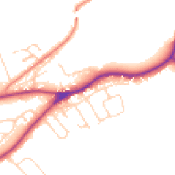 Daytime road noise heatmap for LS22 5AS