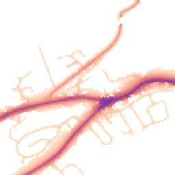Daytime road noise heatmap for LS22 5BN