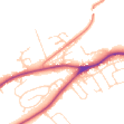 Daytime road noise heatmap for LS22 5BP